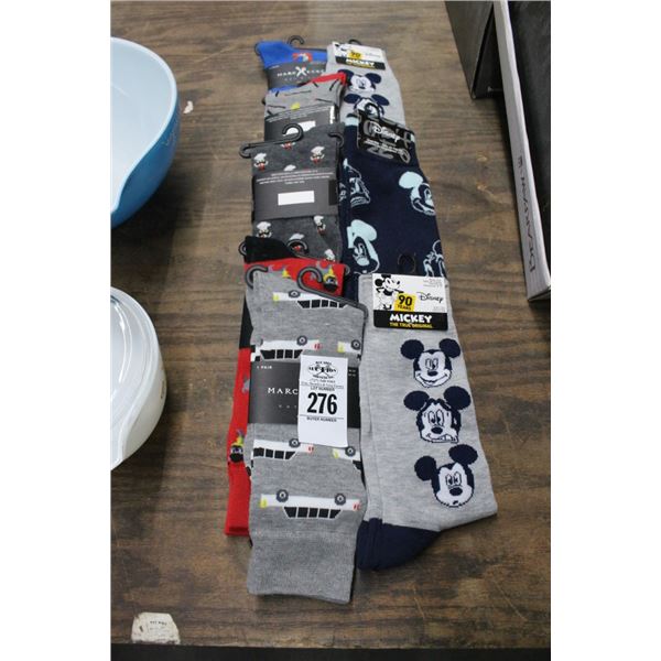 Disney/Other Socks - 8 Pairs