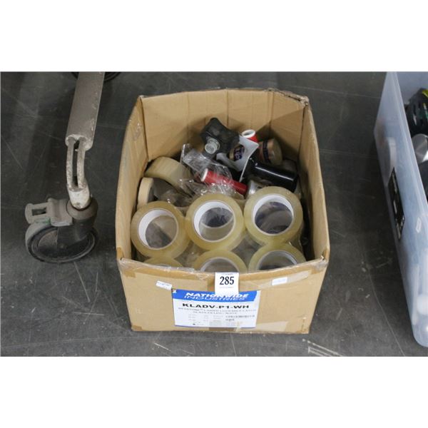 Packing Tape w/Tape Gun, Stretch Wrap Dispensers