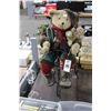 Image 1 : Plush Bear Riding Bicycle Décor