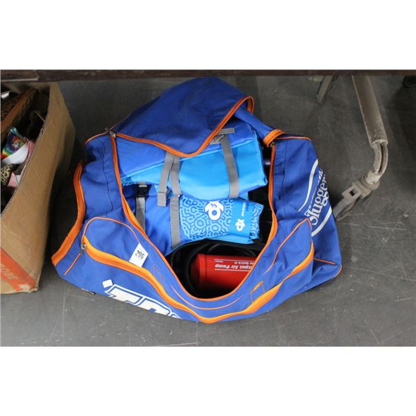 Louiseville Slugger Duffle w/Inflatable Boat Pump, Oars, Life Vest