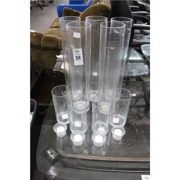 Candle Cylinders 9 w/4 Candles