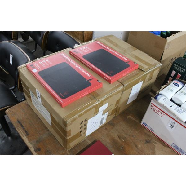 2-Wireless Charging Mouse Pads w/Wrist Supports - Case of 20 - 2 X $