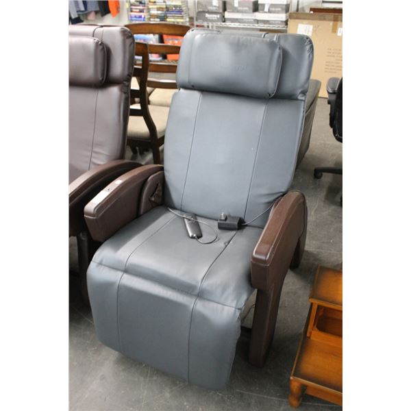 Lifesmart Massaging Recliner Gray Leather