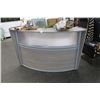 Image 1 : Contemporary Gray w/Opaque Glass Reception Desk