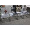 Image 1 : Chrome w/Lucite Chairs - Set of 4