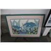 Image 1 : Ornate Wall Art 2 Herons w/Frog - 36"  X  48"