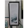 Image 1 : Framed Shadow Box Abstract Sea Scape Wall Art Signed/Numbered -  18"  X  40"