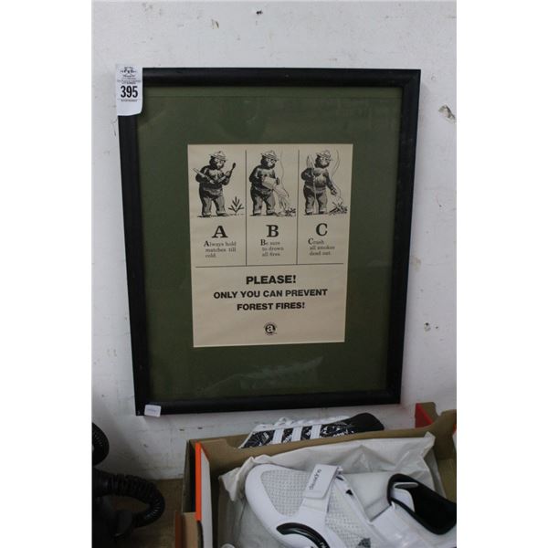 Smokey Bear Framed Inspiration