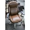 Image 1 : Brown Leather Secretarial Chair