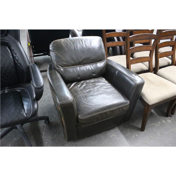 Brown Saddle Leather Armchair