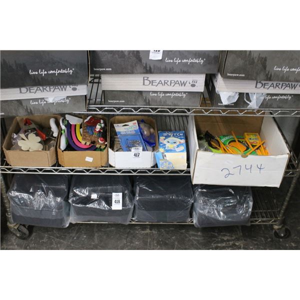 Combination Locks, School Supplies, Craft Items On Shelf