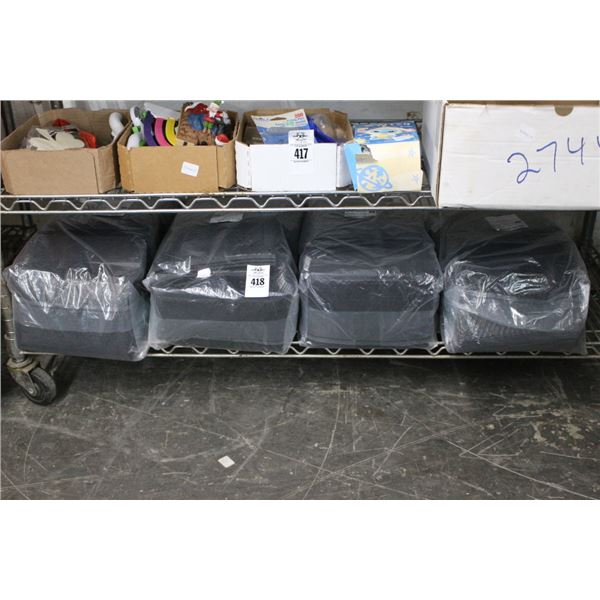 Black Plastic Pouches - 4 Bundles