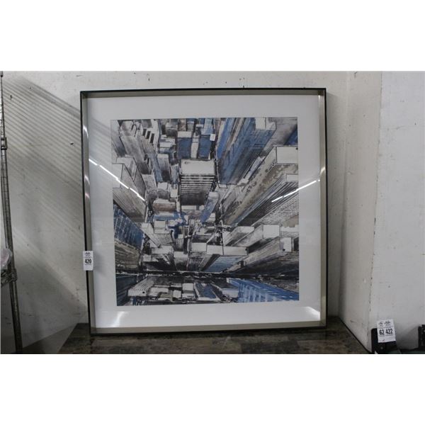 Shadow Box Wall Art NYC View From Above Wall Art - 3'  X  3'