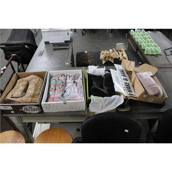 4-New Boots in Box 4 x Money