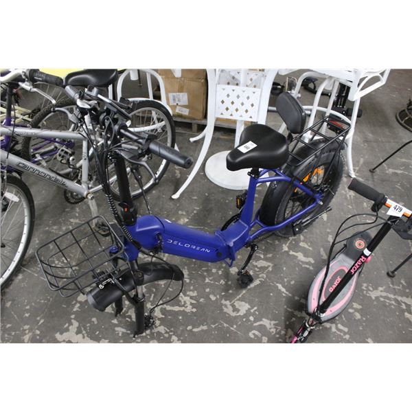 Delorian Fat Tire E Bike - Missing Front Wheel