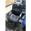 Image 1 : Black Leather Secretarial Armchair