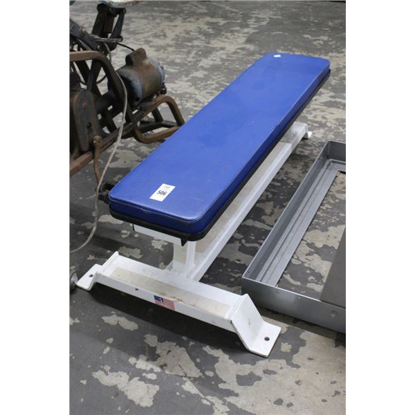 Blue Padded Weight Bench