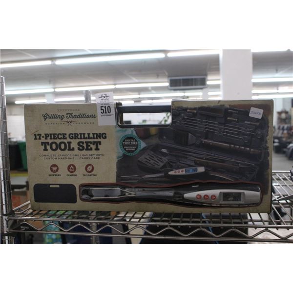 17 Pc. Grilling Tool Set