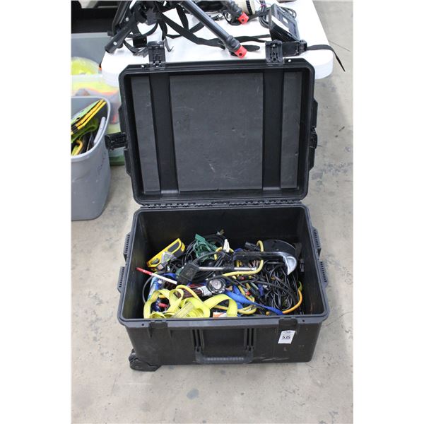 Tool Tote w/Tie Down Straps, C Clamps, Asst. Tools