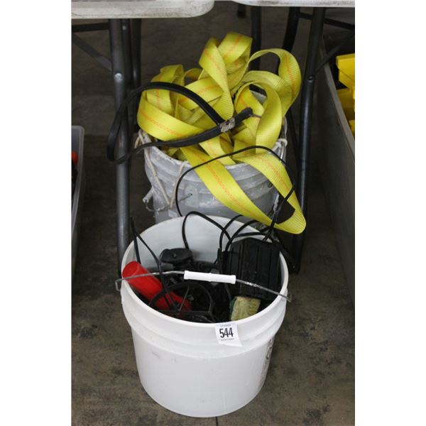 Truck Tie Down Straps, Flashlight, Pumps