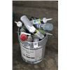 Image 1 : Bucket w/Hose, Gauge, Spray Cans, Chaulk