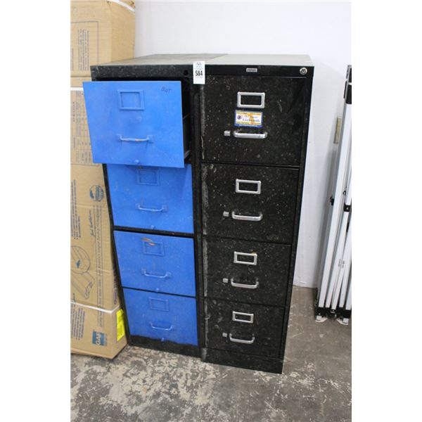 Metal 4 Drawer File Cabinets - 2