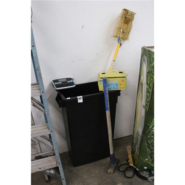 Sledge Hammer, Bulb Changer, Dyno Label Printer, Chaulk