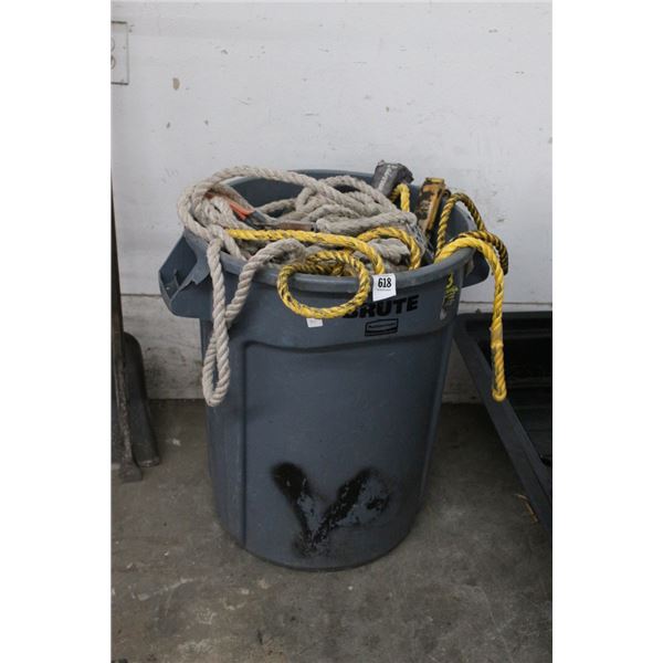 Brute Cans w/Rope, Lanyards