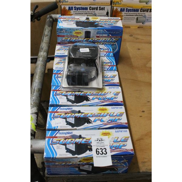 8-Submersible Fountain Pumps - 8 X $