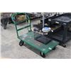 Image 1 : Green Flatbed Warehouse Cart