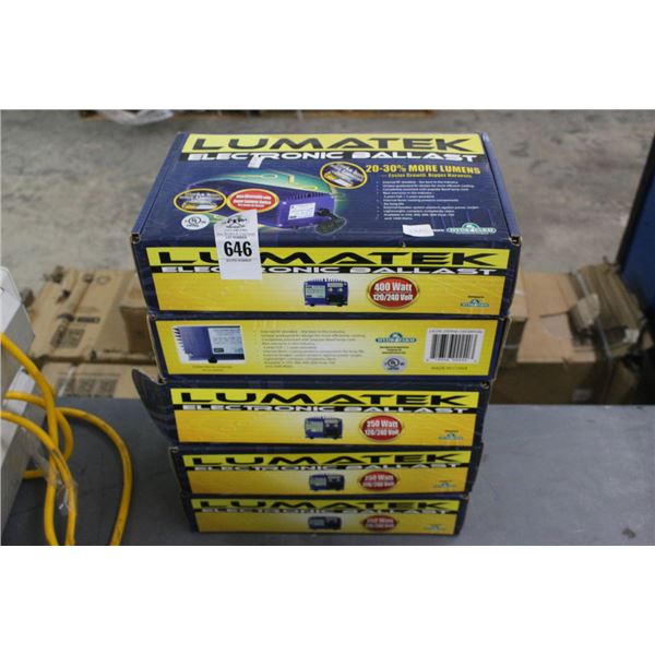 5-Lumitek Electronic Ballist (250/400W) - 5 X $