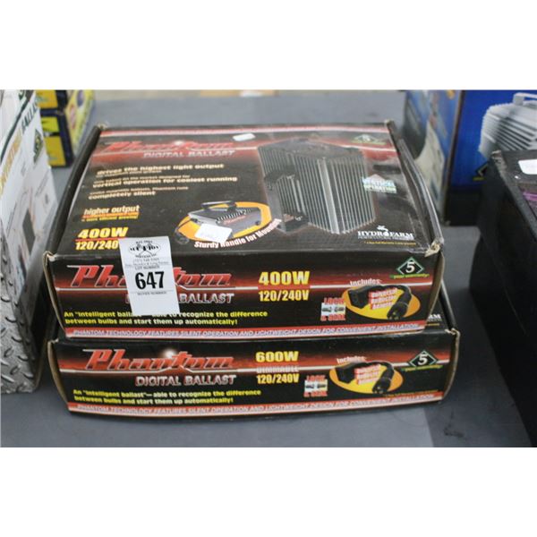 2-Phantom 400/600W  Digital Ballist - 2 X $