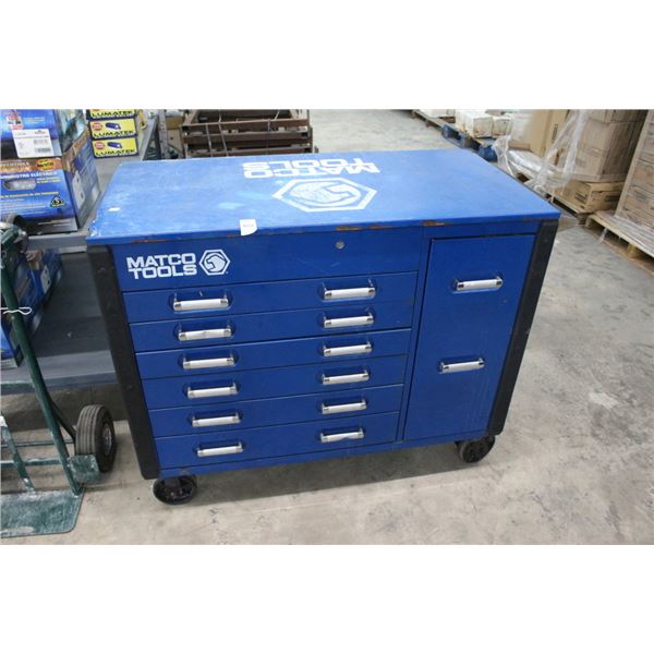 Matco Blue Rolling 8 Compartment Toolbox