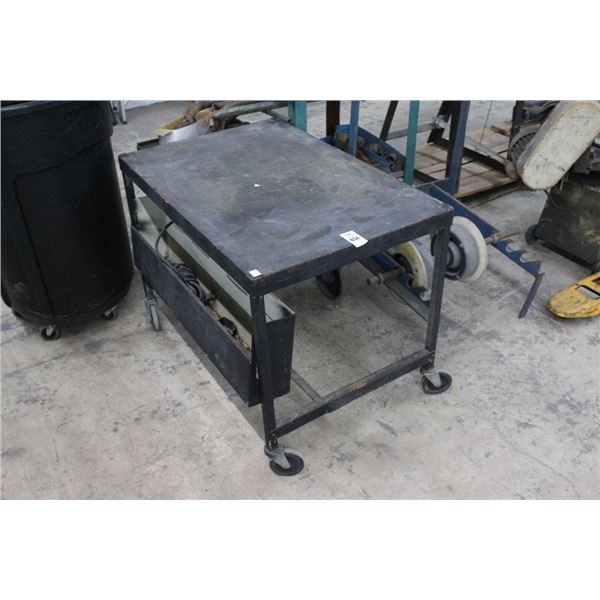 Gray Rolling Tool Stand