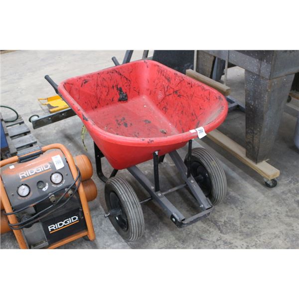 Red Dually Wheelbarrow