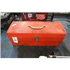 Image 1 : Red Metal Toolbox w/Wrench/Tools