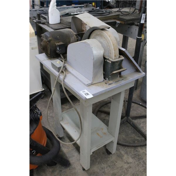 Industrial Grinder Wheel On Rolling Stand