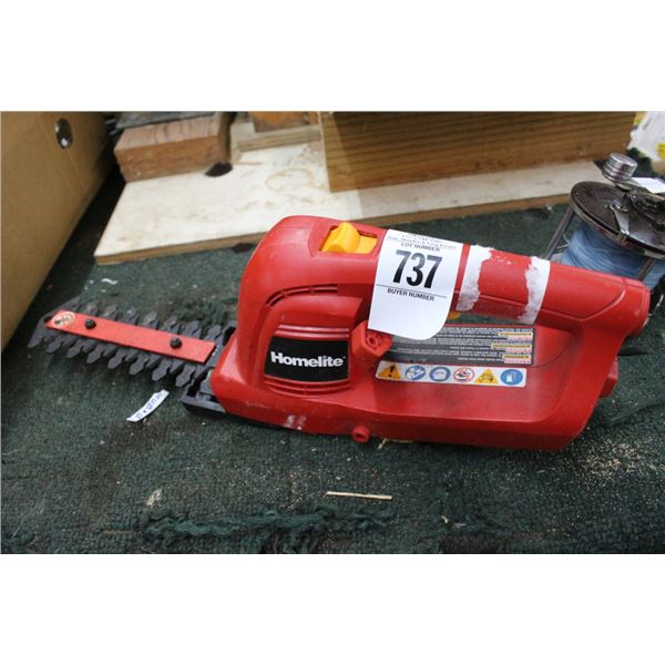 Homelite Electric Hedge Trimmer - No Adapter