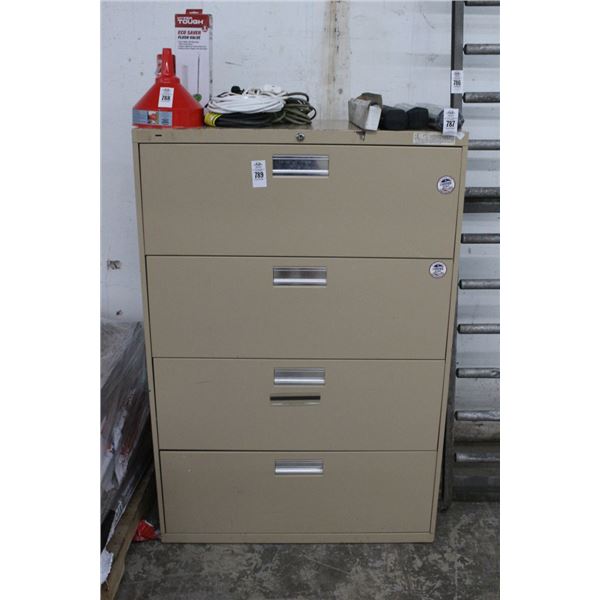 Tan 4 Drawer Lateral Filing Cabinet