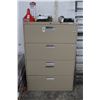 Image 1 : Tan 4 Drawer Lateral Filing Cabinet