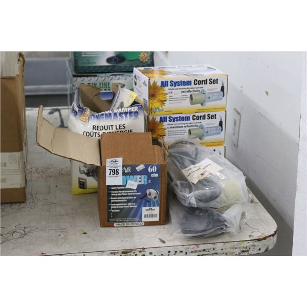 Cord Sets, Control Dampers, Power Sources, Cords For Growing