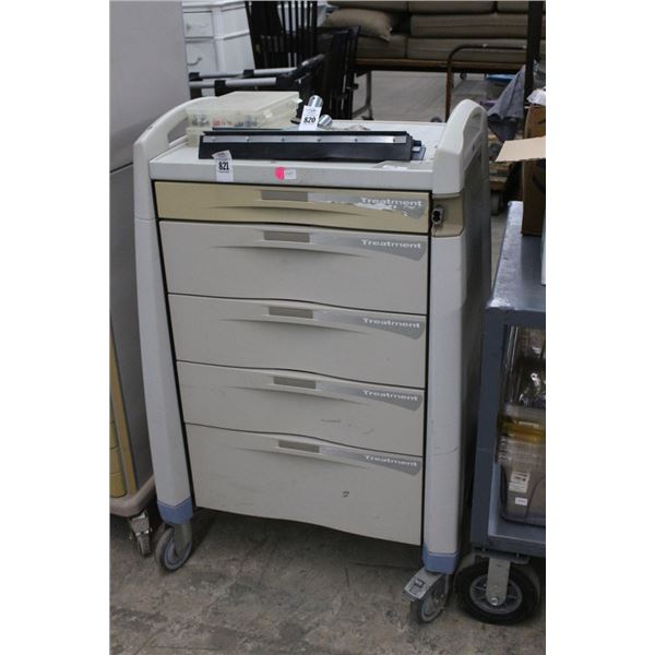 Treatment Plastic 4 Drawer Storage Cart, Asst. Electrical Hardware