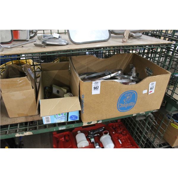 Boxes 3 w/Strapping Clips, Safety Glasses, Hose Clamp, Hardware