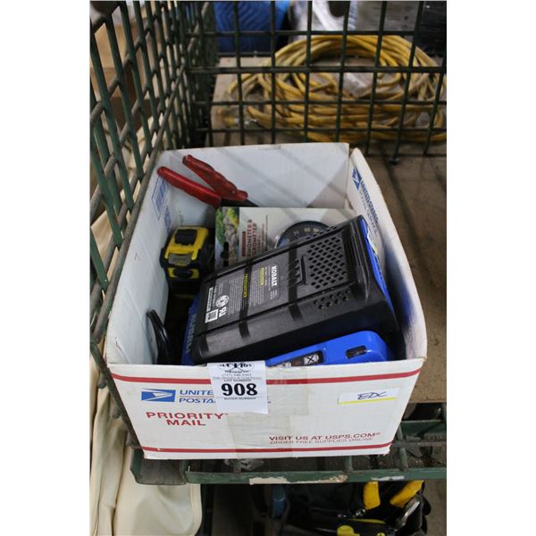 Kobalt Battery/Charger, Crimper, Tape Measure