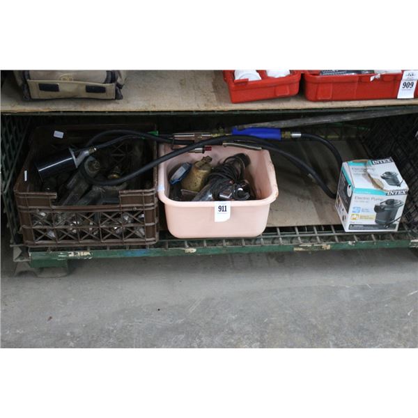 Timing Gun, Roof Torch, Hitch Sleeves, Metal Crate - Bottom Shelf