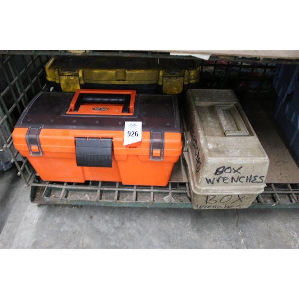 Plastic Toolboxes 3 w/Some Tools/Supplies
