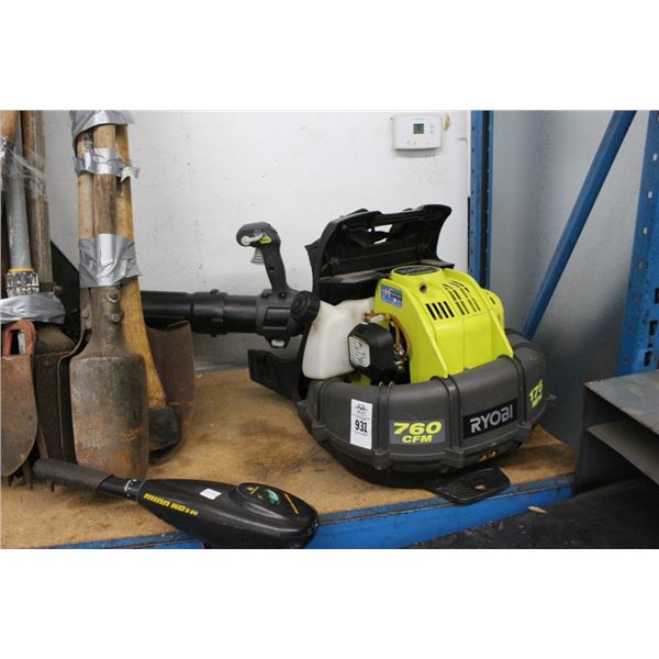 Ryobi  760CFM  Backpack Blower