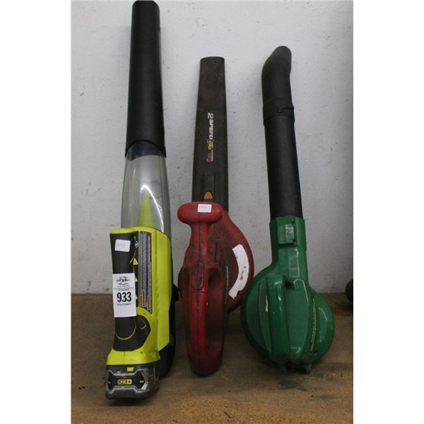 Electric/Cordless Blowers 3 - No Charger