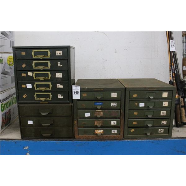 Metal Hardware Bins 4 w/Asst. Hardware