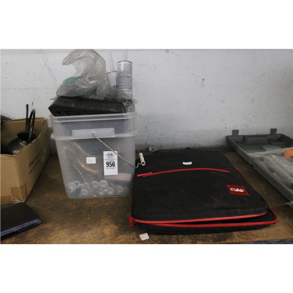 Bucket w/Gun Nails, Chaulk, Transport Bag, Sandpaper